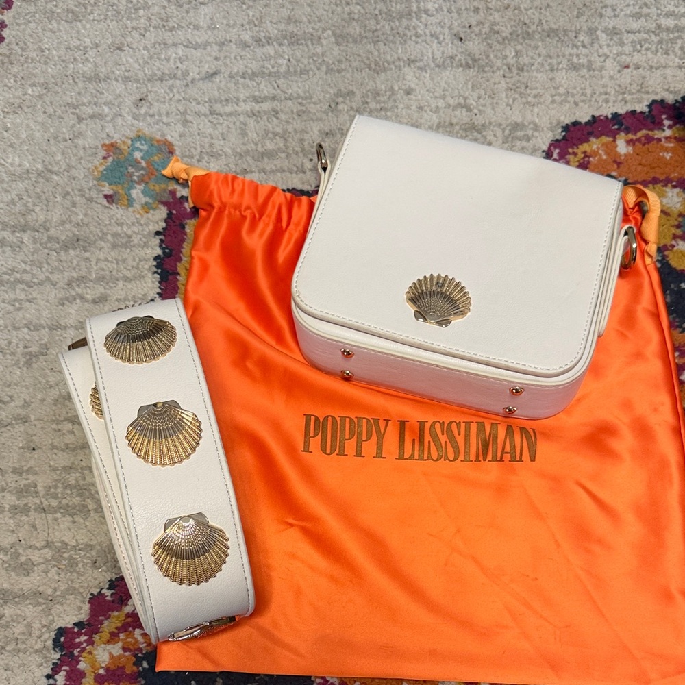 Poppy Lissiman White Shell Accent Crossbody Bag